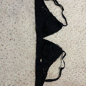 Victoria's Secret Black Lace Triangle Bra